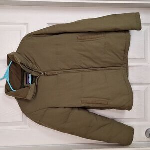 Patagonia Bivy jacket Women Size M Army Green Down Coat